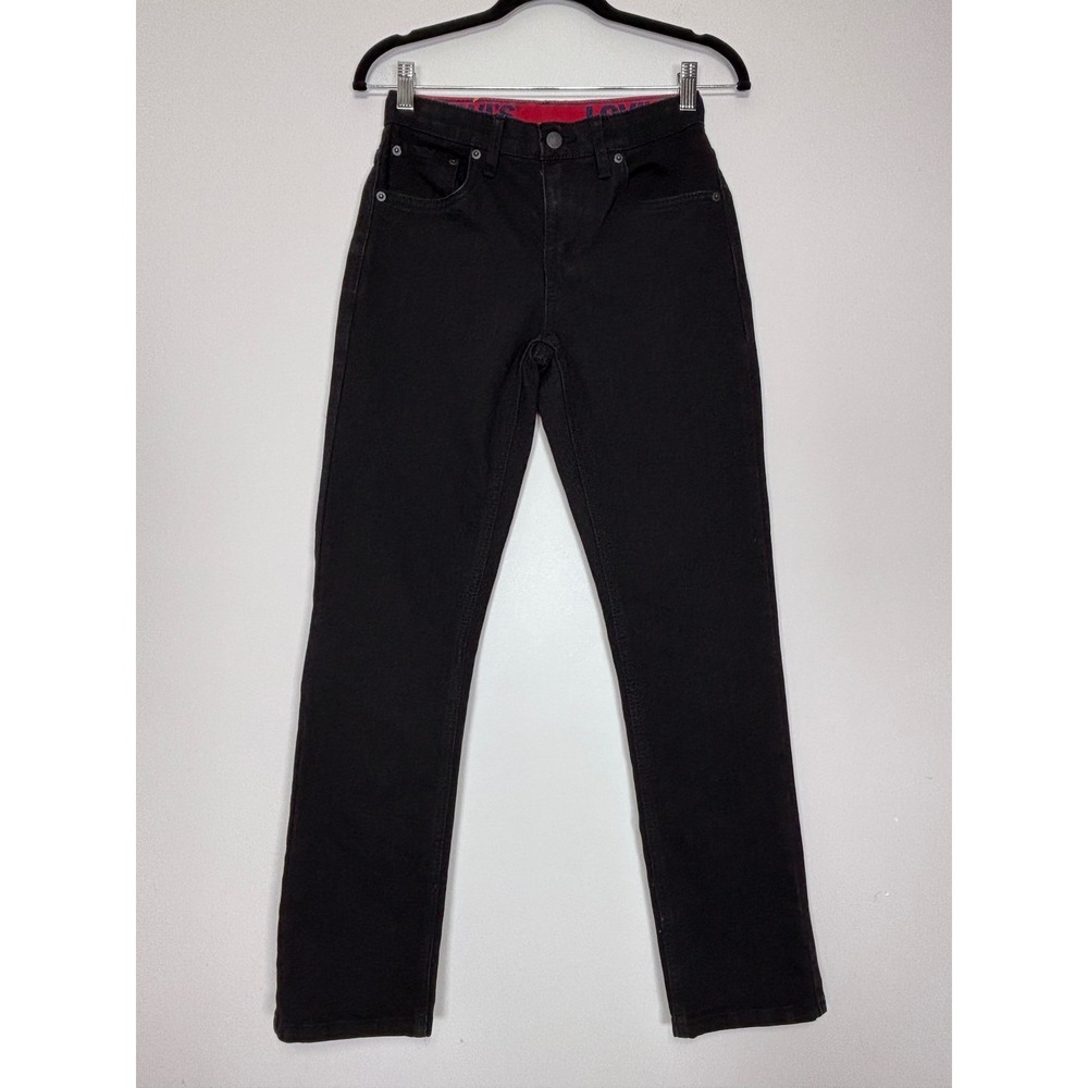 Levis 511 Slim Fit Kids Black Jeans Adjustable Waist Size 14